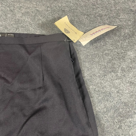 Nygard Collection Skirt Womens 10 Black Wool Straight New York Times Deadstock - Picture 3 of 12